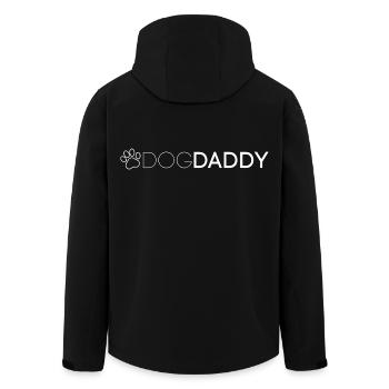 DogDaddy funny gift idea for dog lover - Men’s Recycled Softshell Jacket by Stanley/Stella - black - Back - AI Model Male 185 light (185cm)
