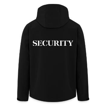 Security - Veste softshell homme en polyester recyclé Stanley/Stella - noir - Dos - AI Model Male 185 light (185cm)
