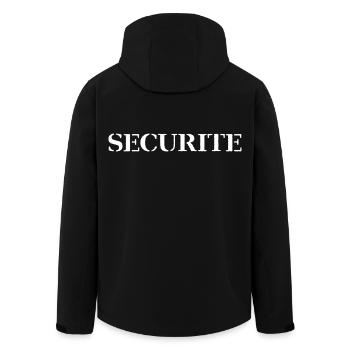 Securité - Veste softshell homme en polyester recyclé Stanley/Stella - noir - Dos - AI Model Male 185 light (185cm)