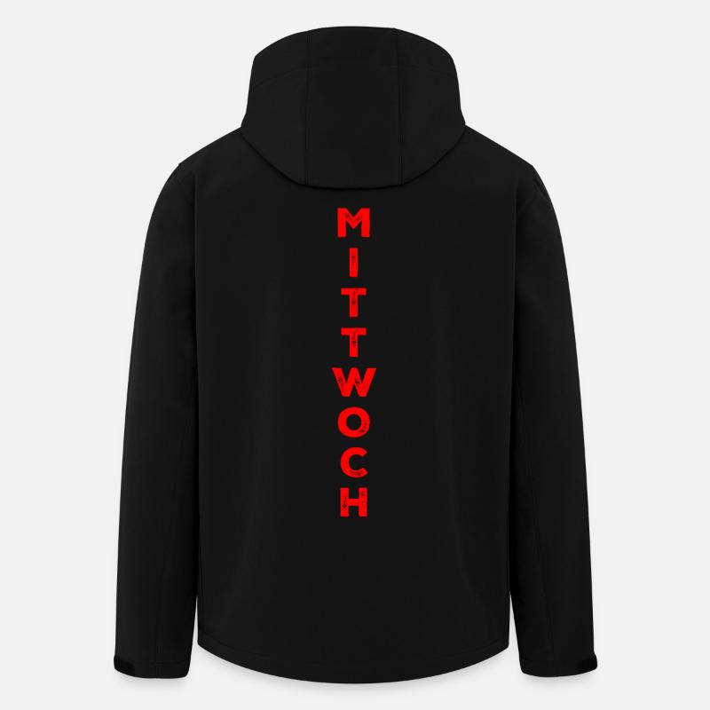 Mittwoch - rot - Recycelte Männer Softshell-Jacke von Stanley/Stella - Schwarz