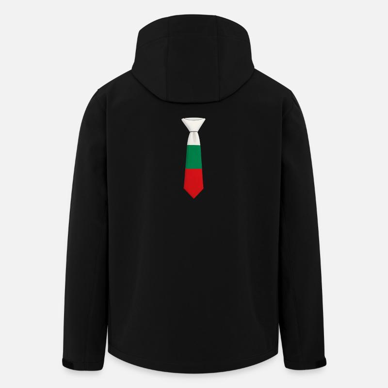 Cravate Bulgarie – Conception du drapeau - Veste softshell homme en polyester recyclé Stanley/Stella - noir