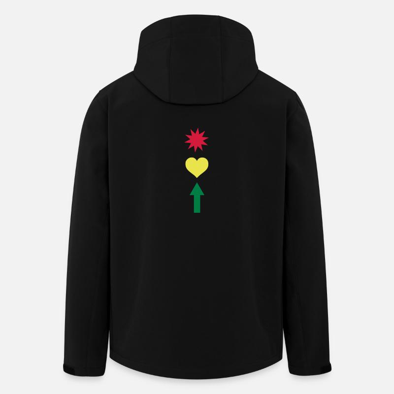 Trafic lumière Sternenherz flèche 3c - Veste softshell homme en polyester recyclé Stanley/Stella - noir