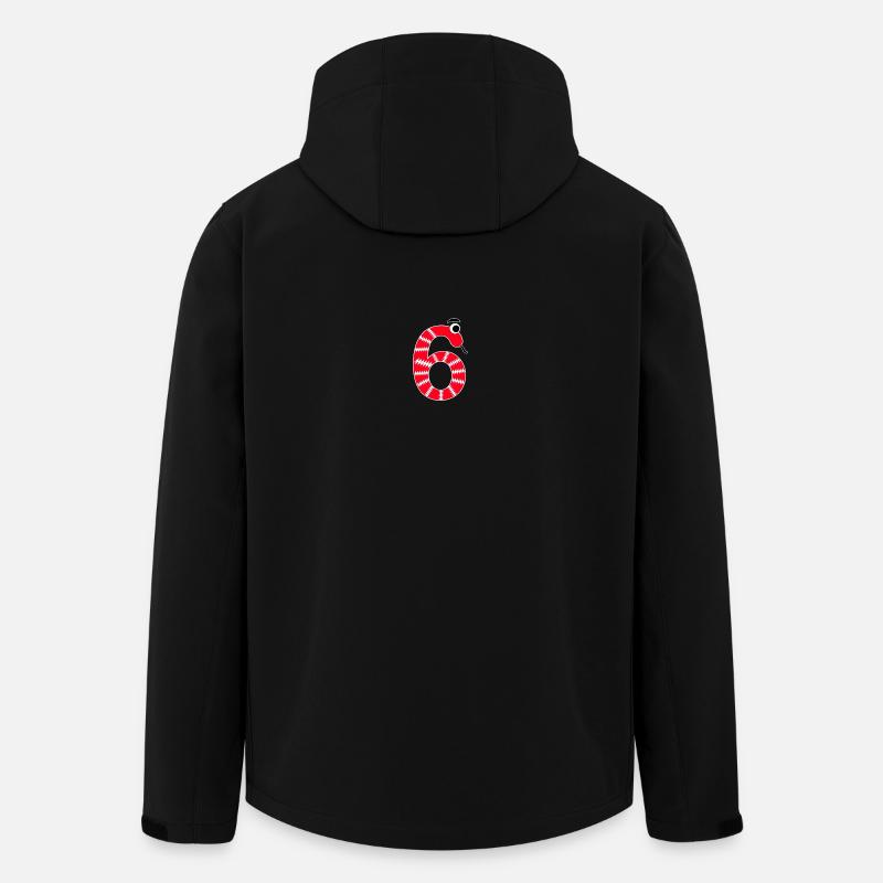 Number 6 Snake Red Kids - Men’s Recycled Softshell Jacket by Stanley/Stella - black