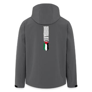 Palestinian scarf - Men’s Recycled Softshell Jacket by Stanley/Stella - anthracite - Back - AI Model Male 185 light (185cm)
