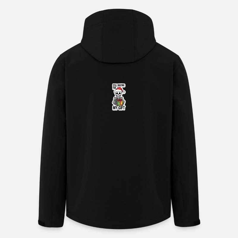 Skeleton Santa Gift Wait - Men’s Recycled Softshell Jacket by Stanley/Stella - black