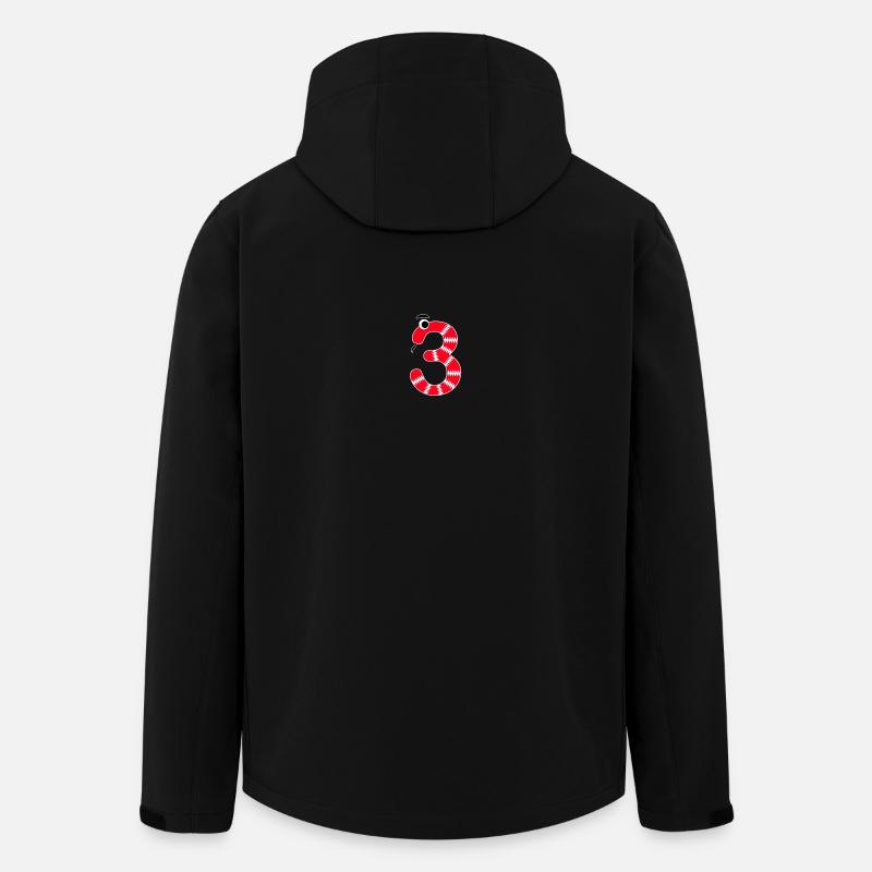 Number 3 Snake Red Kids - Men’s Recycled Softshell Jacket by Stanley/Stella - black