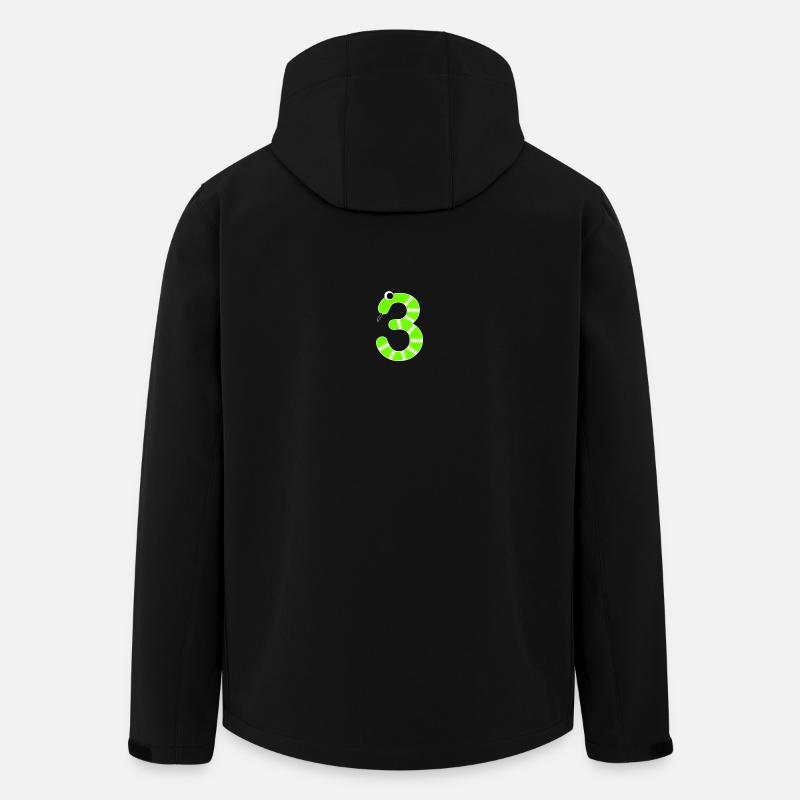 Numéro 3 Snake Kids - Veste softshell homme en polyester recyclé Stanley/Stella - noir