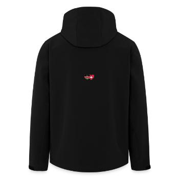 Kenia Schweiz Flagge Herz - Recycelte Männer Softshell-Jacke von Stanley/Stella - Schwarz - Hinten - AI Model Male 185 light (185cm)