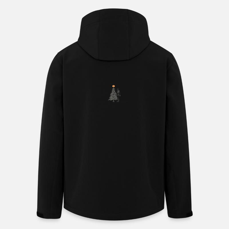 skeleton next to christmas tree - Recycelte Männer Softshell-Jacke von Stanley/Stella - Schwarz