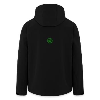Weedstempel - Recycelte Männer Softshell-Jacke von Stanley/Stella - Schwarz - Hinten - AI Model Male 185 light (185cm)