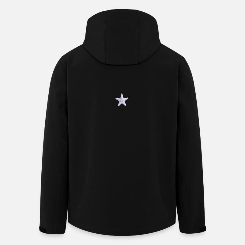 Zartes Seestern-Aquarell - Recycelte Männer Softshell-Jacke von Stanley/Stella - Schwarz