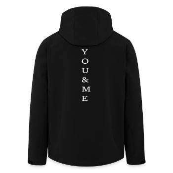 TOI & MOI .. Toi et moi, quoi de plus beau ?! - Veste softshell homme en polyester recyclé Stanley/Stella - noir - Dos - AI Model Male 185 light (185cm)
