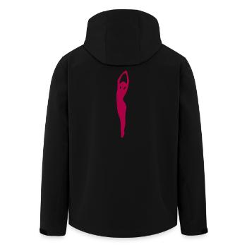 Tanz tanzen - Recycelte Männer Softshell-Jacke von Stanley/Stella - Schwarz - Hinten - AI Model Male 185 light (185cm)