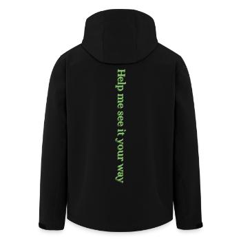 Hilf mir, es auf deine Weise zu sehen - Recycelte Männer Softshell-Jacke von Stanley/Stella - Schwarz - Hinten - AI Model Male 185 light (185cm)