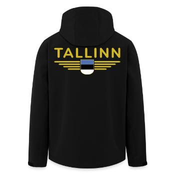 Tallinn T-Shirt – For fans of the capital - Men’s Recycled Softshell Jacket by Stanley/Stella - black - Back - AI Model Male 185 light (185cm)