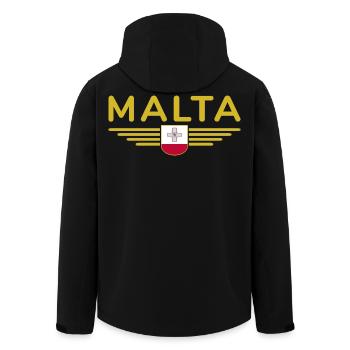 Malta T-Shirt – Für Insel-Fans - Recycelte Männer Softshell-Jacke von Stanley/Stella - Schwarz - Hinten - AI Model Male 185 light (185cm)