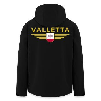 Valletta T-Shirt – Malta Fans Design - Recycelte Männer Softshell-Jacke von Stanley/Stella - Schwarz - Hinten - AI Model Male 185 light (185cm)