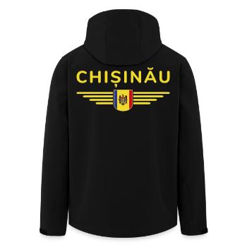 Chișinău T-Shirt – Love for the Capital - Men’s Recycled Softshell Jacket by Stanley/Stella - black - Back - AI Model Male 185 light (185cm)