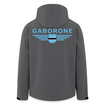 Gaborone T-Shirt für Botswana-Fans - Recycelte Männer Softshell-Jacke von Stanley/Stella - Schwarz - Hinten - AI Model Male 185 light (185cm)