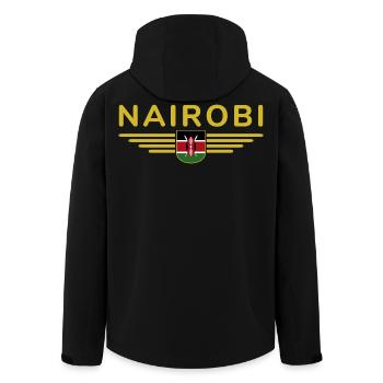 Fans de Nairobi : T-shirt pour les amoureux du Kenya - Veste softshell homme en polyester recyclé Stanley/Stella - noir - Dos - AI Model Male 185 light (185cm)