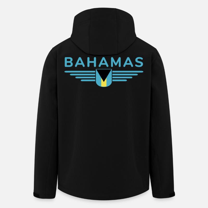 Fans des Bahamas : Design tropical - Veste softshell homme en polyester recyclé Stanley/Stella - noir