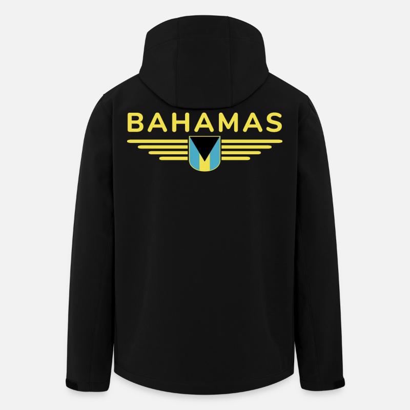 Bahamas fans: Tropical design - Men’s Recycled Softshell Jacket by Stanley/Stella - black