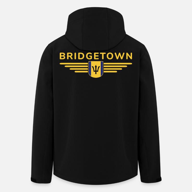 Bridgetown T-Shirt: Caribbean Vibes - Men’s Recycled Softshell Jacket by Stanley/Stella - black