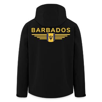 Barbados T-Shirt: Karibik-Feeling pur - Recycelte Männer Softshell-Jacke von Stanley/Stella - Schwarz - Hinten - AI Model Male 185 light (185cm)
