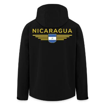Nicaragua T-Shirt Design - Recycelte Männer Softshell-Jacke von Stanley/Stella - Schwarz - Hinten - AI Model Male 185 light (185cm)