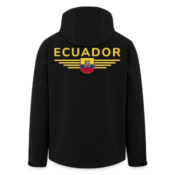 Conception du t-shirt des fans de l’Équateur - Veste softshell homme en polyester recyclé Stanley/Stella - noir - Dos - AI Model Male 185 light (185cm)