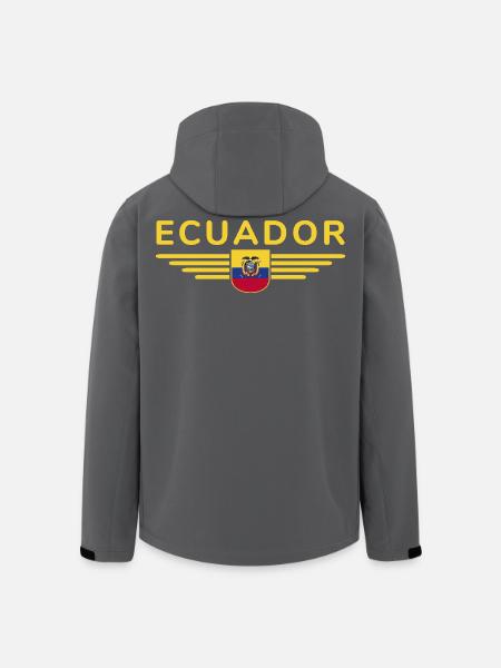 Ecuador Fans T-Shirt Design - Men’s Recycled Softshell Jacket by Stanley/Stella - black