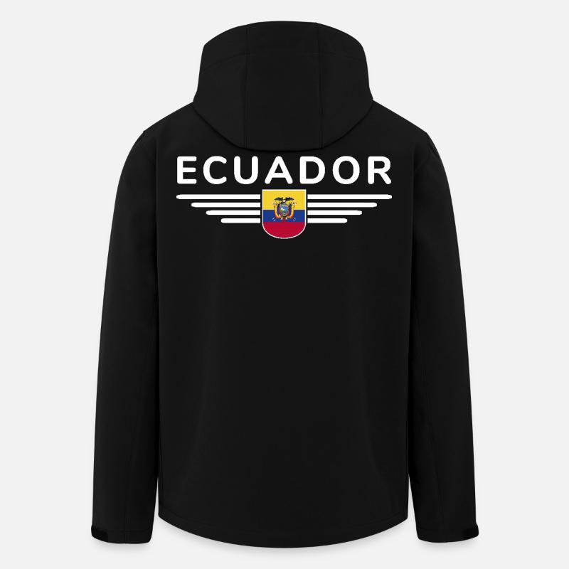 Ecuador Fans T-Shirt Design - Men’s Recycled Softshell Jacket by Stanley/Stella - black