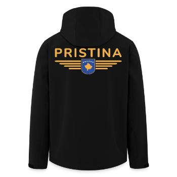 Pristina Kosovo Fan T-Shirt Design - Veste softshell homme en polyester recyclé Stanley/Stella - noir - Dos - AI Model Male 185 light (185cm)