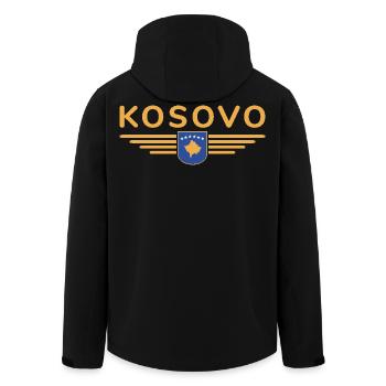 Conception du t-shirt Kosovo Fan - Veste softshell homme en polyester recyclé Stanley/Stella - noir - Dos - AI Model Male 185 light (185cm)