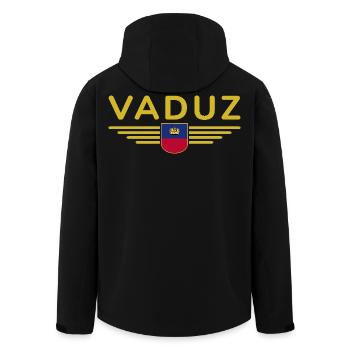 Vaduz T-Shirt Design für Fans - Recycelte Männer Softshell-Jacke von Stanley/Stella - Schwarz - Hinten - AI Model Male 185 light (185cm)