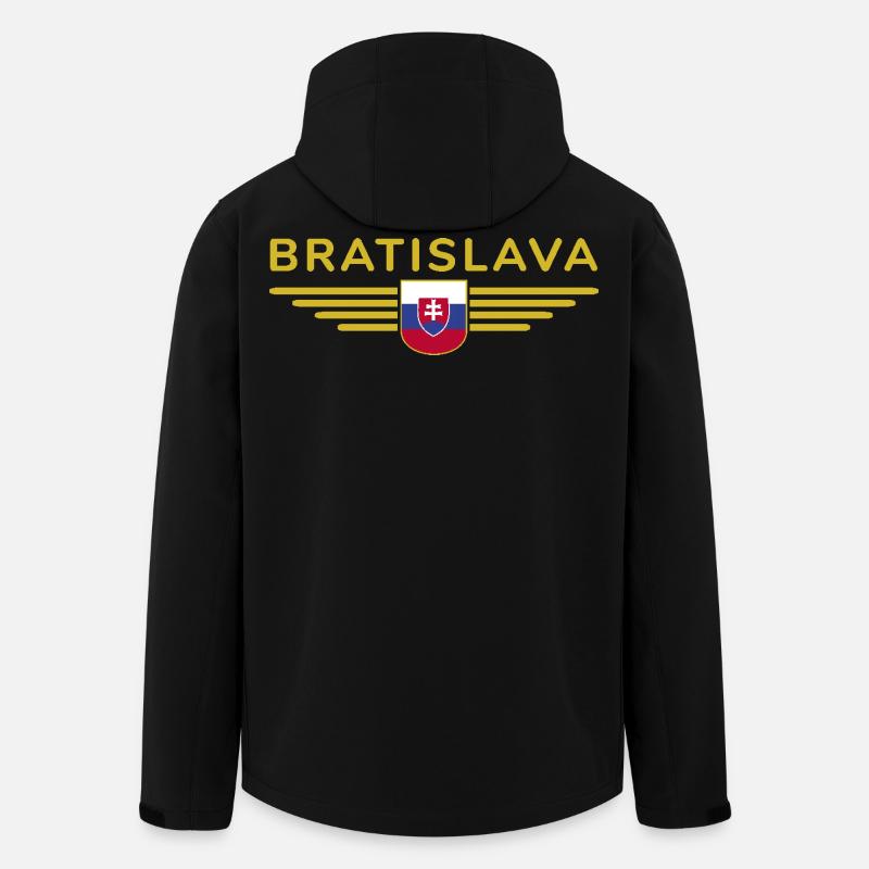 Bratislava, Slovakia Style Design T-Shirt - Men’s Recycled Softshell Jacket by Stanley/Stella - black