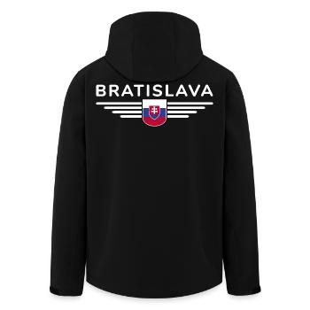 Bratislava, Slovaquie Style Design T-Shirt - Veste softshell homme en polyester recyclé Stanley/Stella - noir - Dos - AI Model Male 185 light (185cm)