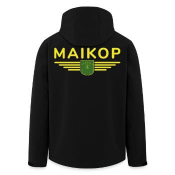 Maikop Design – For fans of the capital city of Adygea - Men’s Recycled Softshell Jacket by Stanley/Stella - black - Back - AI Model Male 185 light (185cm)