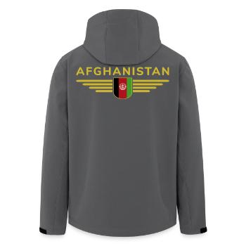 Afghanistan Design – Fierté et culture - Veste softshell homme en polyester recyclé Stanley/Stella - noir - Dos - AI Model Male 185 light (185cm)