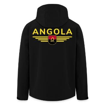 Angola Design – Pride from Africa - Men’s Recycled Softshell Jacket by Stanley/Stella - black - Back - AI Model Male 185 light (185cm)