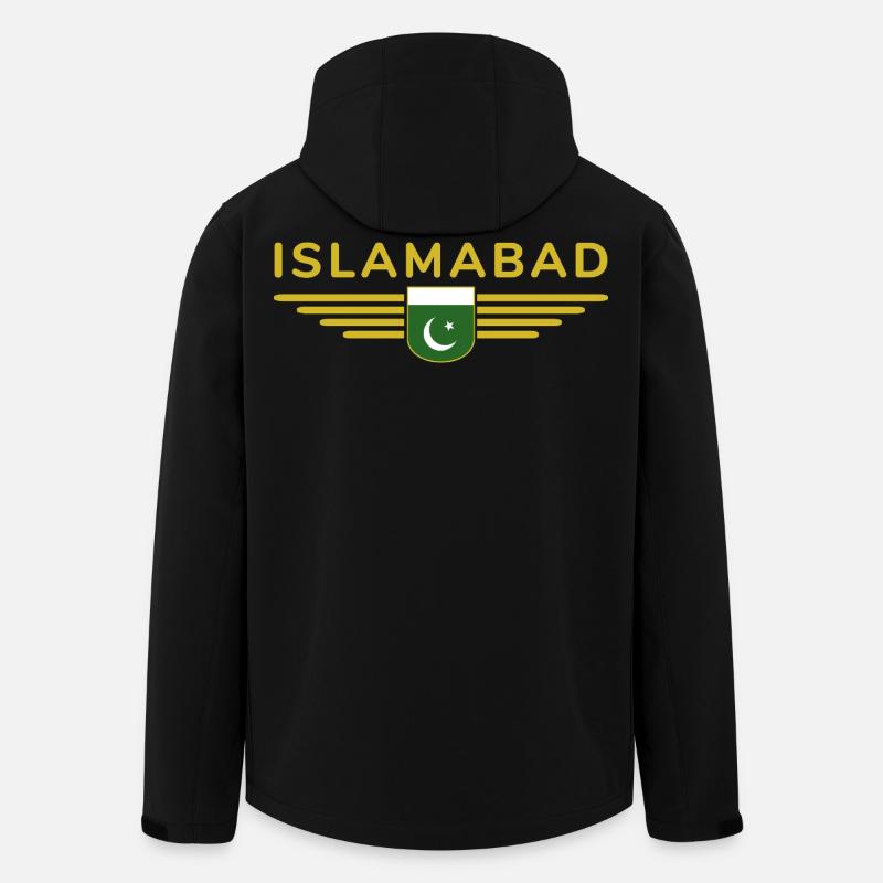 Islamabad Design – Capital City Style - Men’s Recycled Softshell Jacket by Stanley/Stella - black