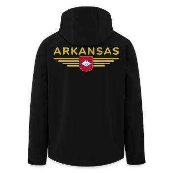 Arkansas Fan T-Shirt – Nature & Culture - Men’s Recycled Softshell Jacket by Stanley/Stella - black - Back - AI Model Male 185 light (185cm)