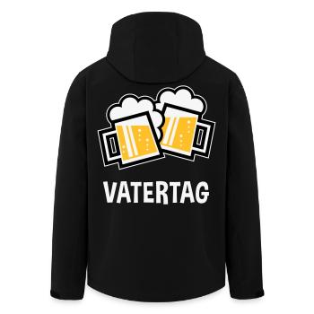 Vatertag (Bier Prosit / Bayrische Bierkrüge / 3C) - Recycelte Männer Softshell-Jacke von Stanley/Stella - Schwarz - Hinten - AI Model Male 185 light (185cm)