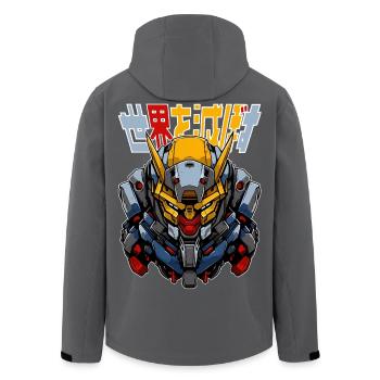 Anime Roboter! - Recycelte Männer Softshell-Jacke von Stanley/Stella - Anthrazit - Hinten - AI Model Male 185 light (185cm)