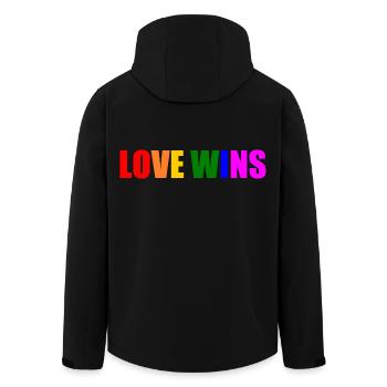 Love wins - Veste softshell homme en polyester recyclé Stanley/Stella - noir - Dos - AI Model Male 185 light (185cm)