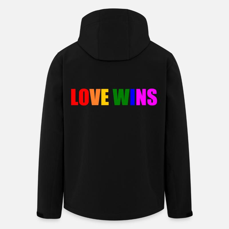 Love wins - Recycelte Männer Softshell-Jacke von Stanley/Stella - Schwarz