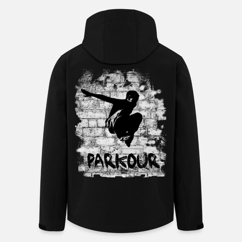 Parkour - Veste softshell homme en polyester recyclé Stanley/Stella - noir