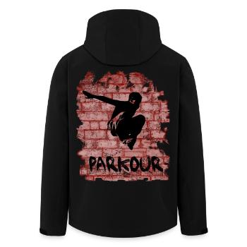 Parkour - Veste softshell homme en polyester recyclé Stanley/Stella - noir - Dos - AI Model Male 185 light (185cm)