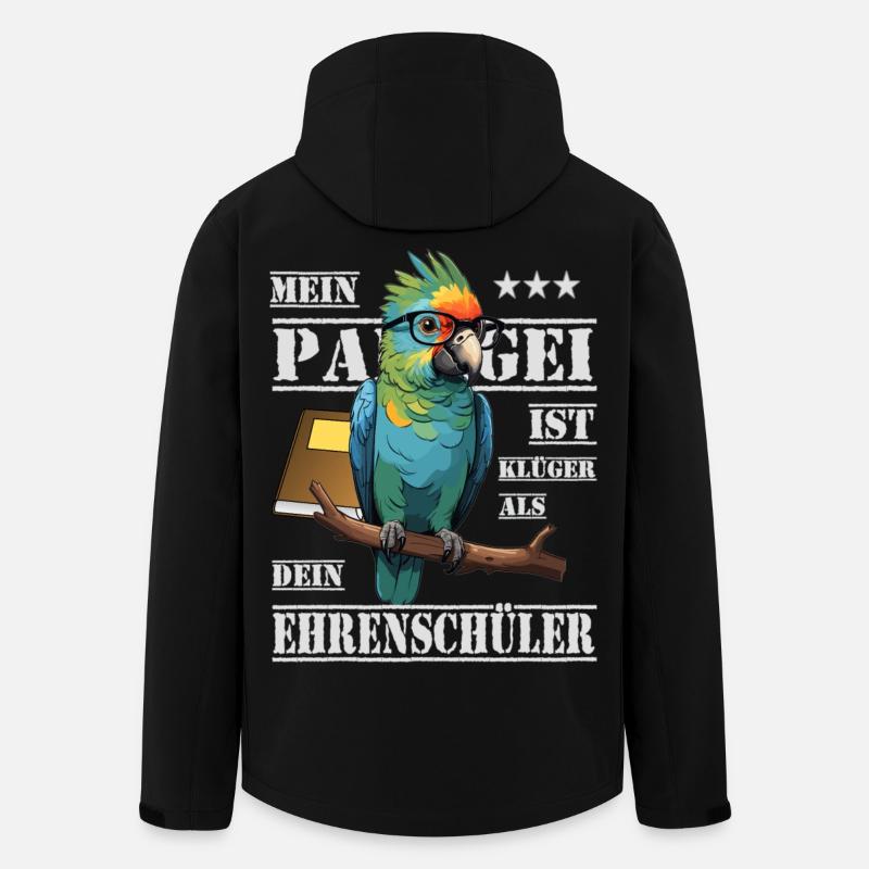 My parrot is smarter... - Men’s Recycled Softshell Jacket by Stanley/Stella - black