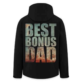 Best Bonus Dad - Recycelte Männer Softshell-Jacke von Stanley/Stella - Schwarz - Hinten - AI Model Male 185 light (185cm)